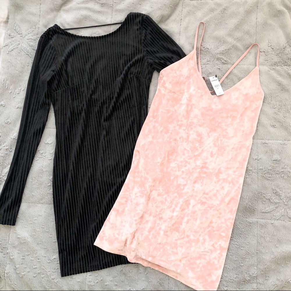 2 for 1 velvet mini dresses - NEW WITH TAGS!